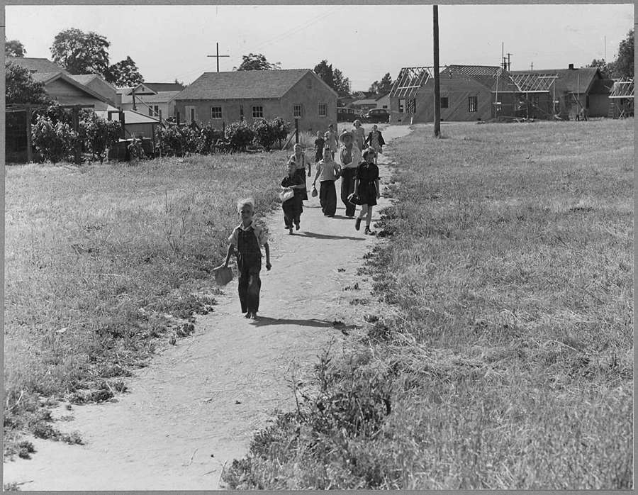 Children walking to school
