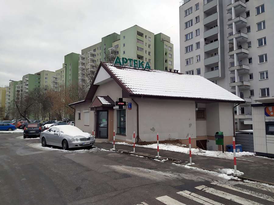A neighbourhood pharmacy (apteka) in Warsaw - pilot pharmacies can now prescribe emergency contraception