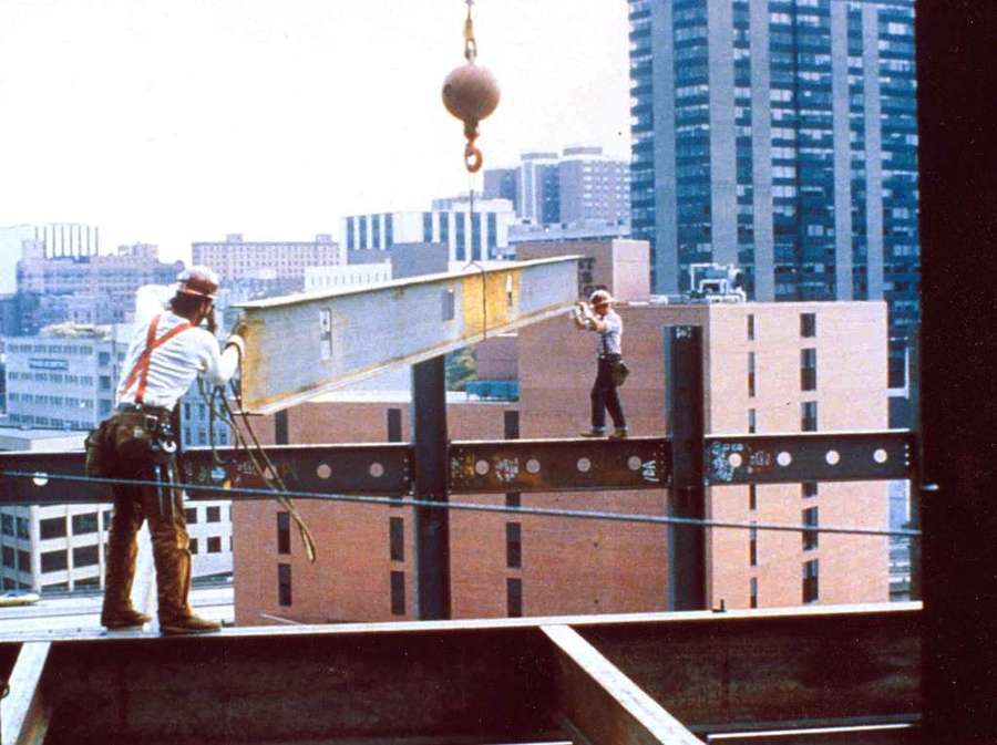 Construction workers on a site