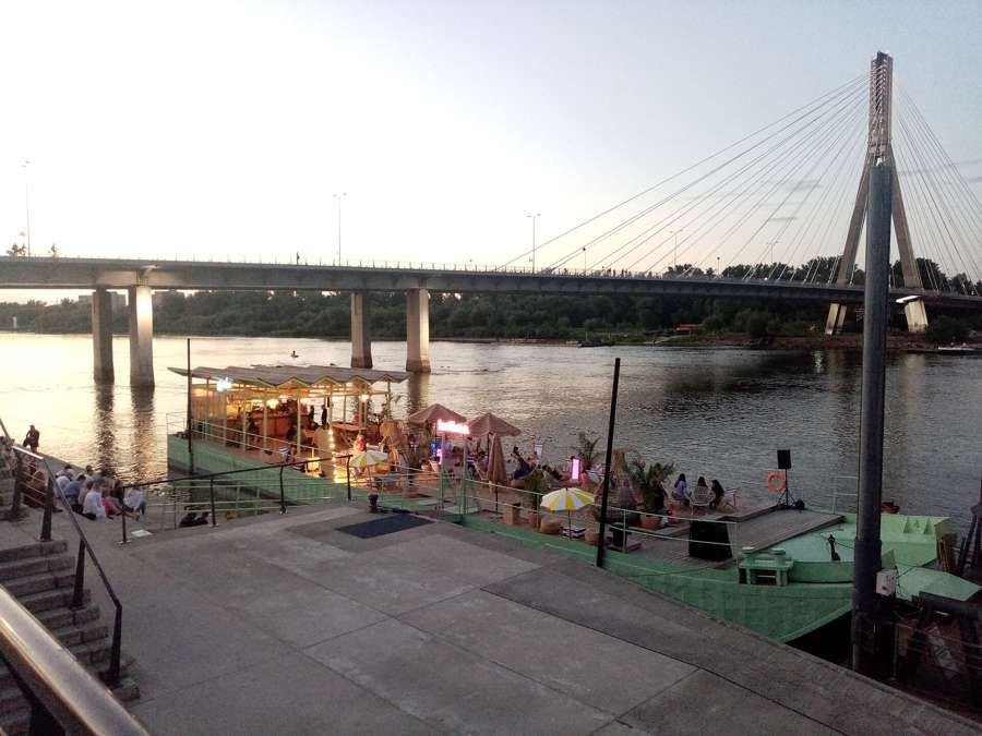 Warsaw's Vistula boulevards, where a city-council resolution has made outdoor drinking legal since 2018 - the exception, not the rule