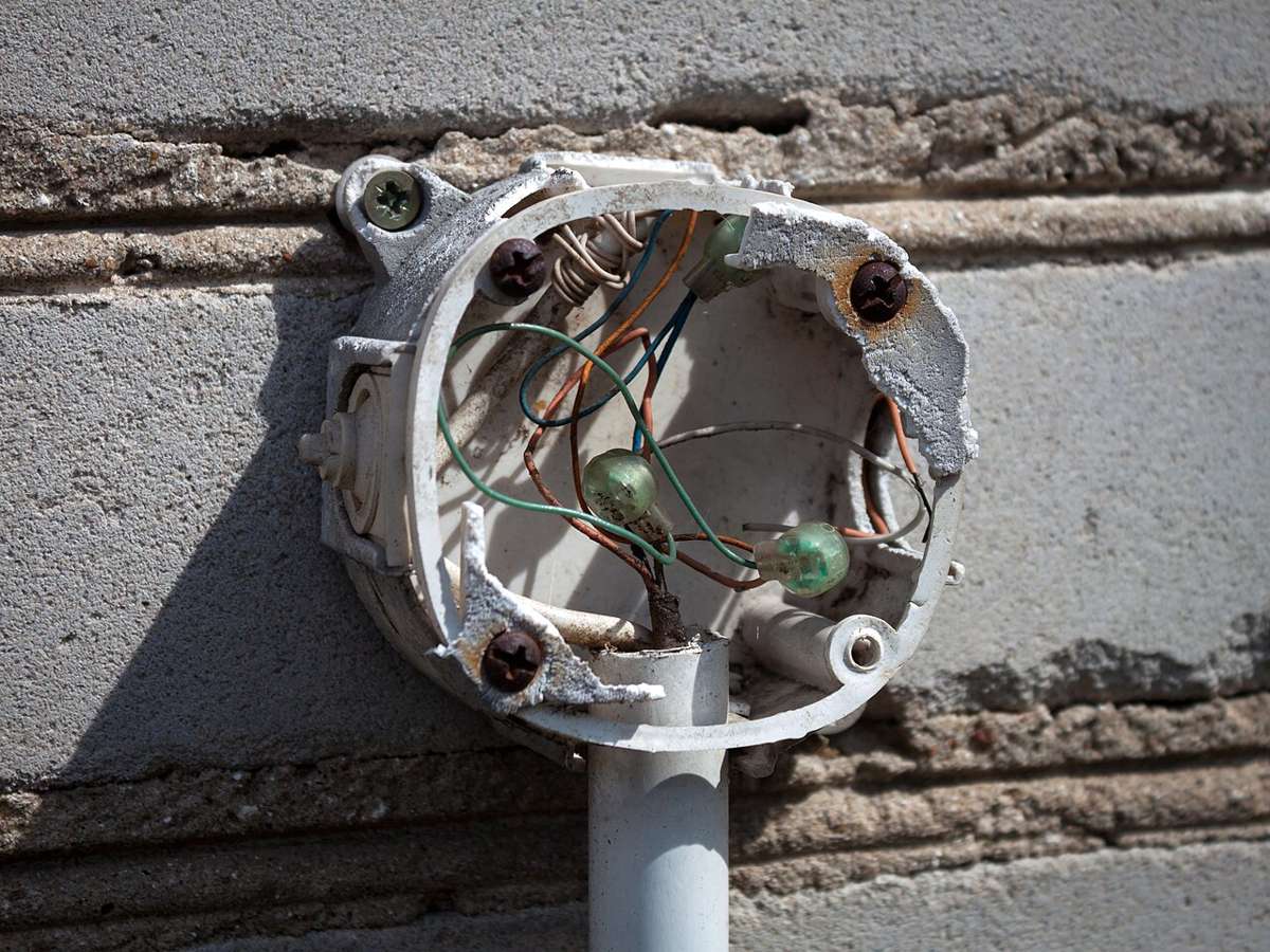 An old landline phone connection in Poland, illustrative