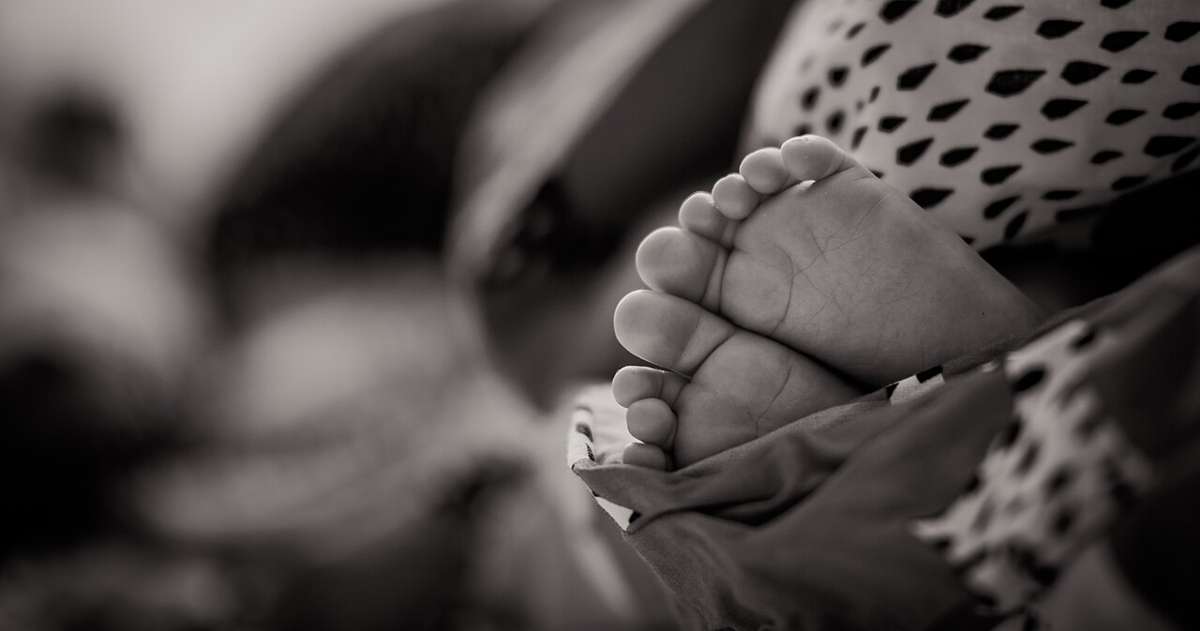 Baby feet close-up