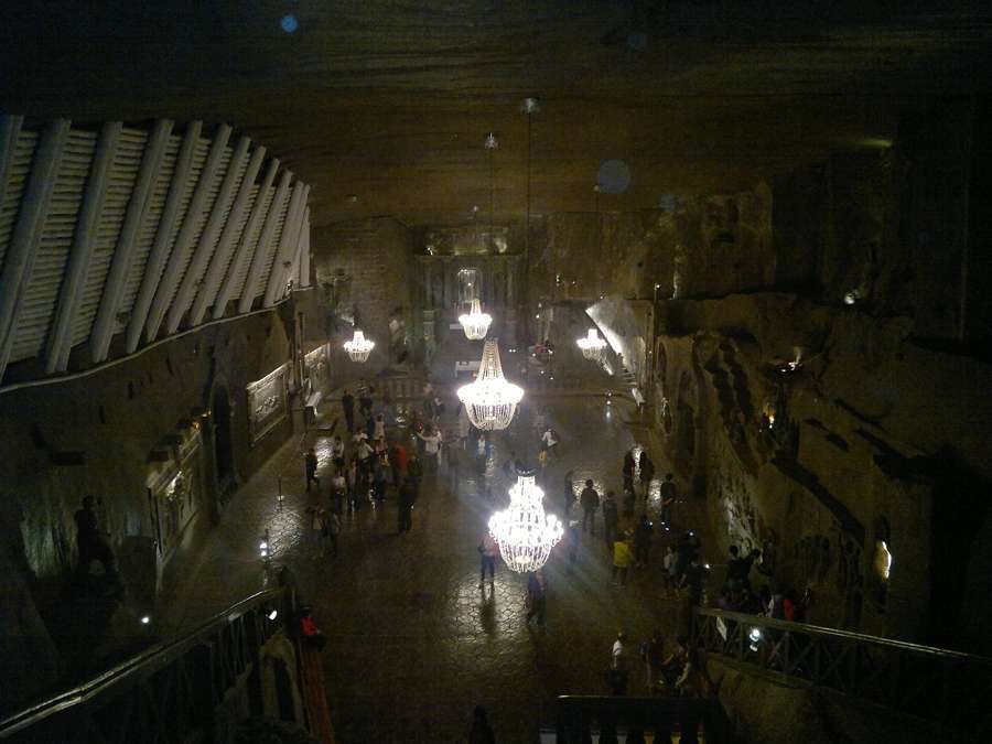 St Kinga's Chapel carved from salt in the Wieliczka Salt Mine