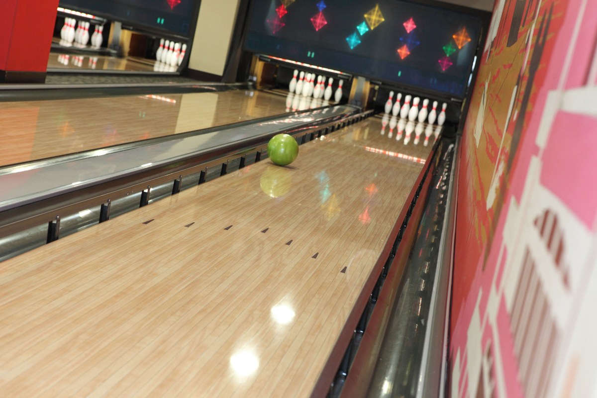 Bowling lane at Splitsville in Downtown Disney, March 2014