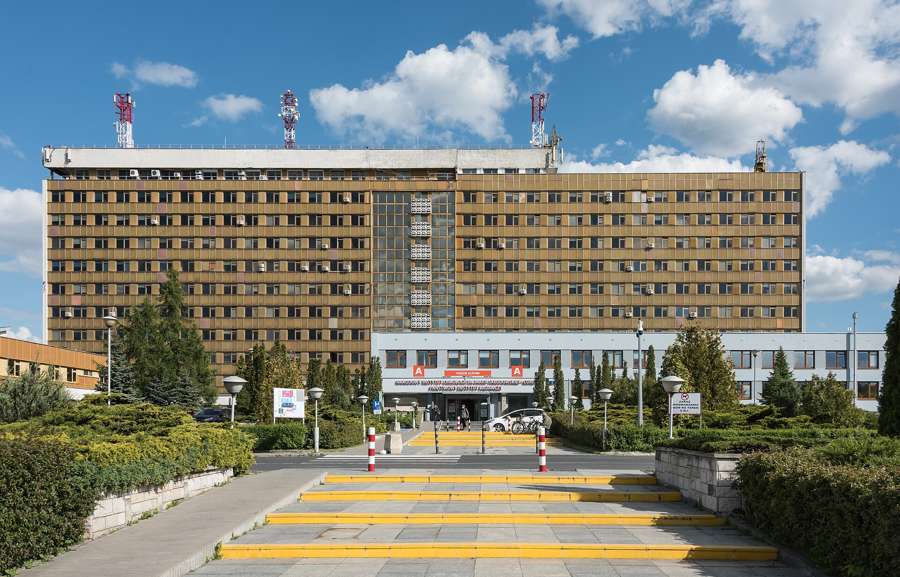 The Maria Sklodowska-Curie National Research Institute of Oncology building in Warsaw