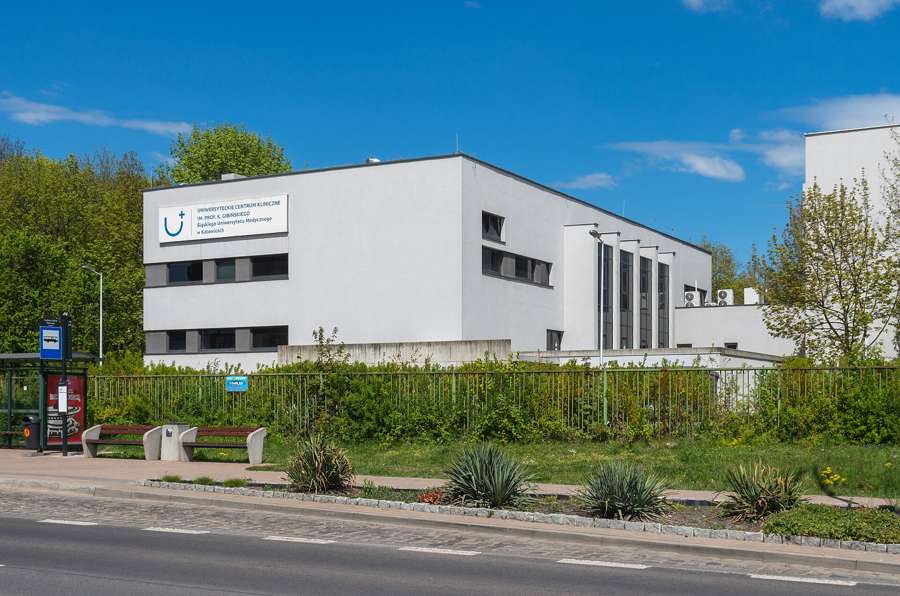 A university clinical centre building in Katowice, Poland