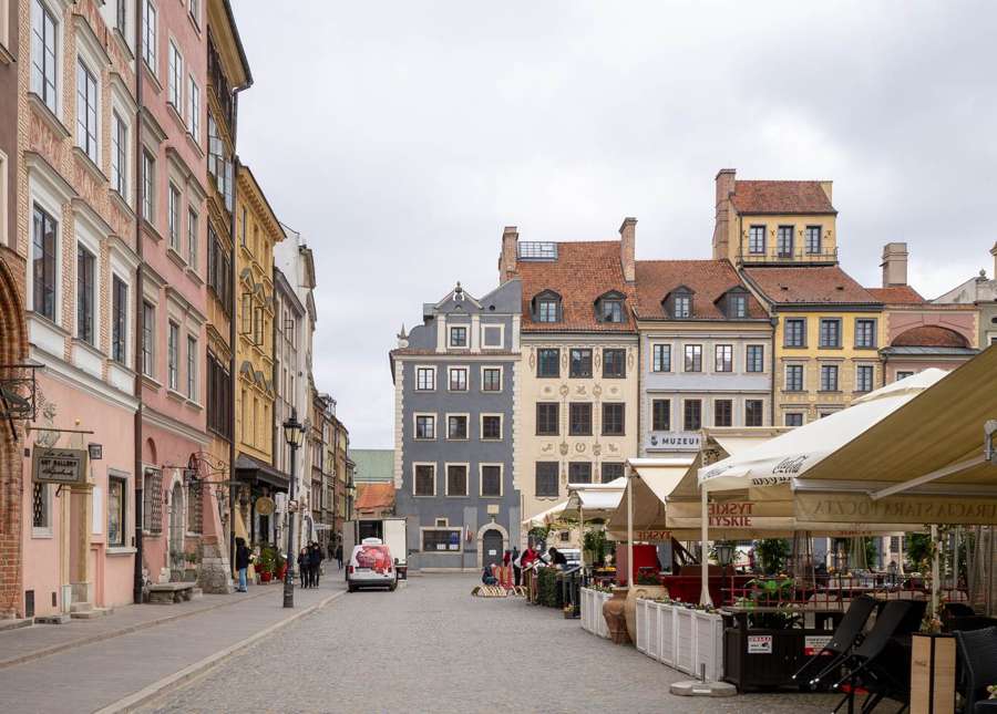 Warsaw Old Town Market Square - non-EU founders usually reach a Polish business residence permit through a company