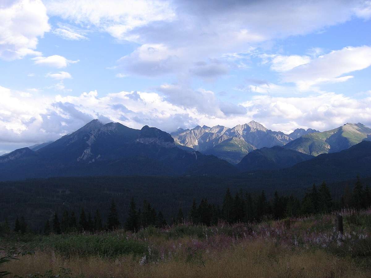View of the Tatra Mountains in southern Poland