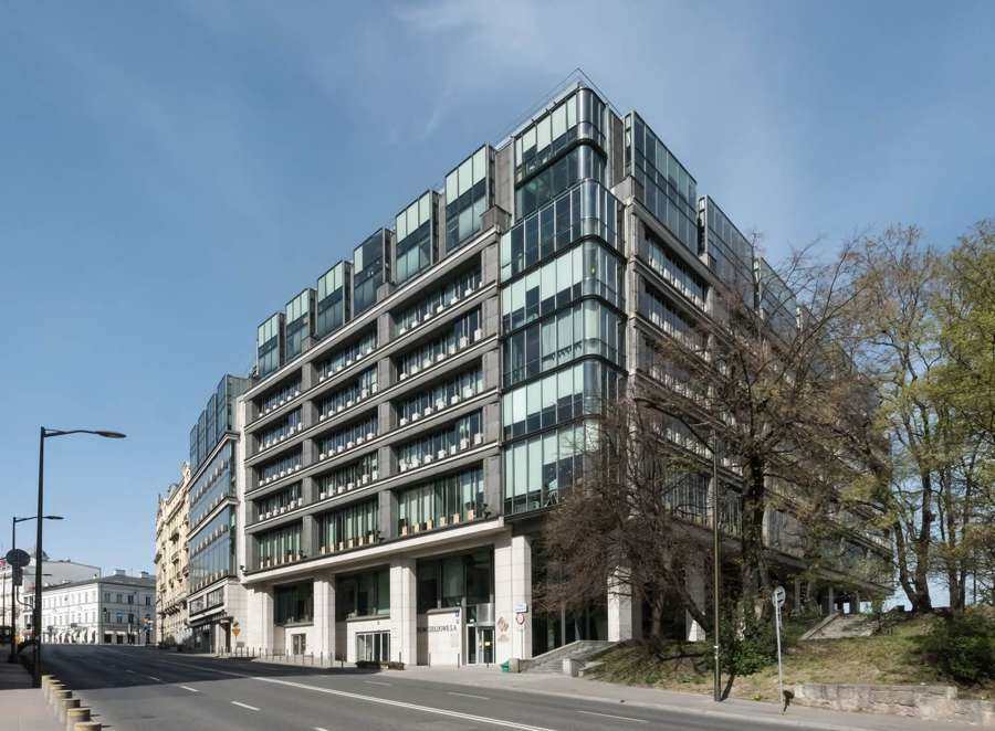 The Warsaw Stock Exchange building on Ksiazeca street - Polish capital gains are taxed at 19% via the PIT-38 return