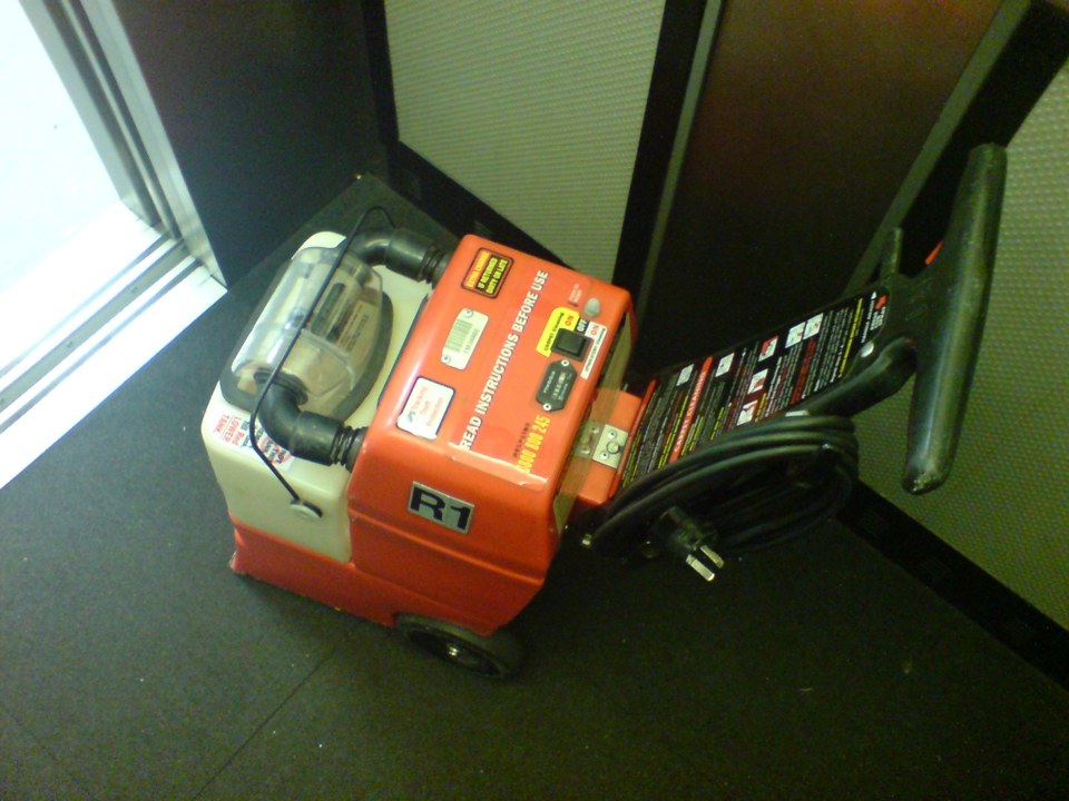 Historical carpet cleaning machine in New Zealand, photographed in 2009