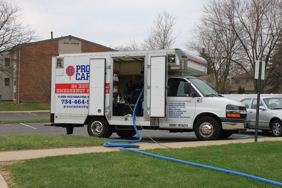 Historical truck-mounted carpet cleaning equipment in Michigan, April 2011