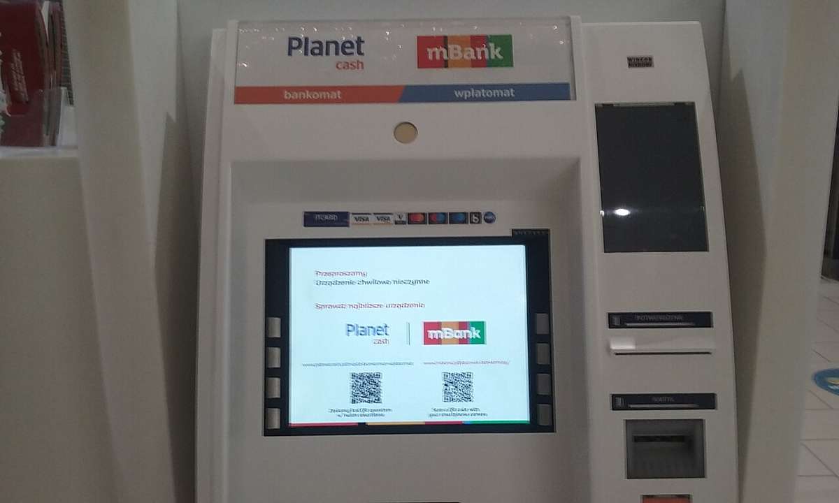 A cash machine in Tomaszów Mazowiecki, illustrative