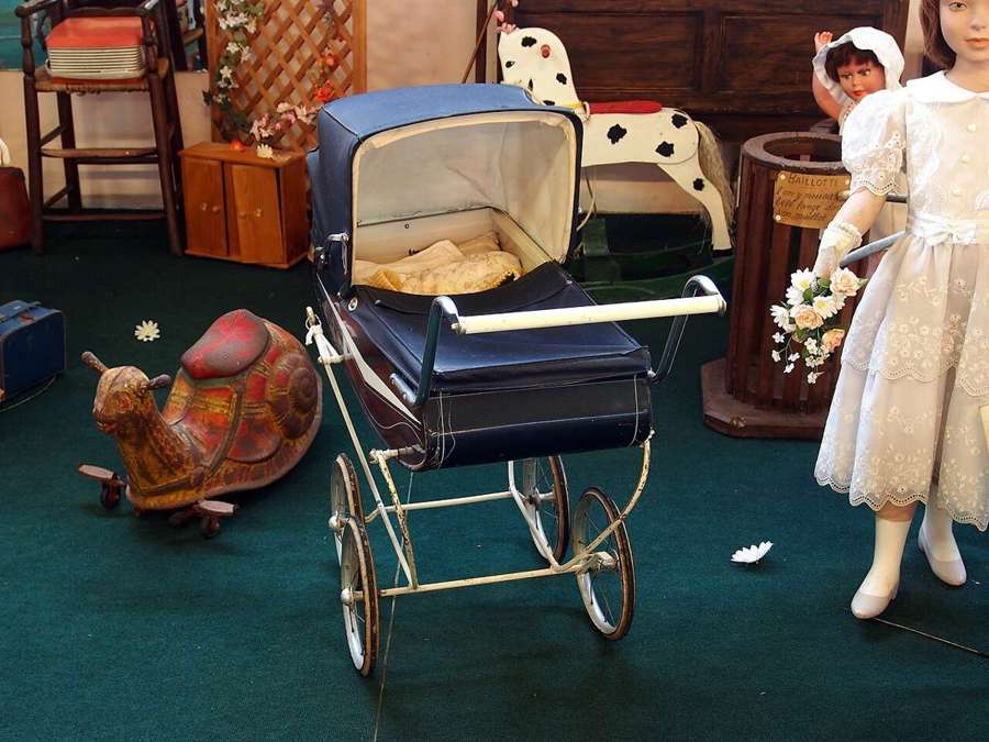 Vintage pram in a museum