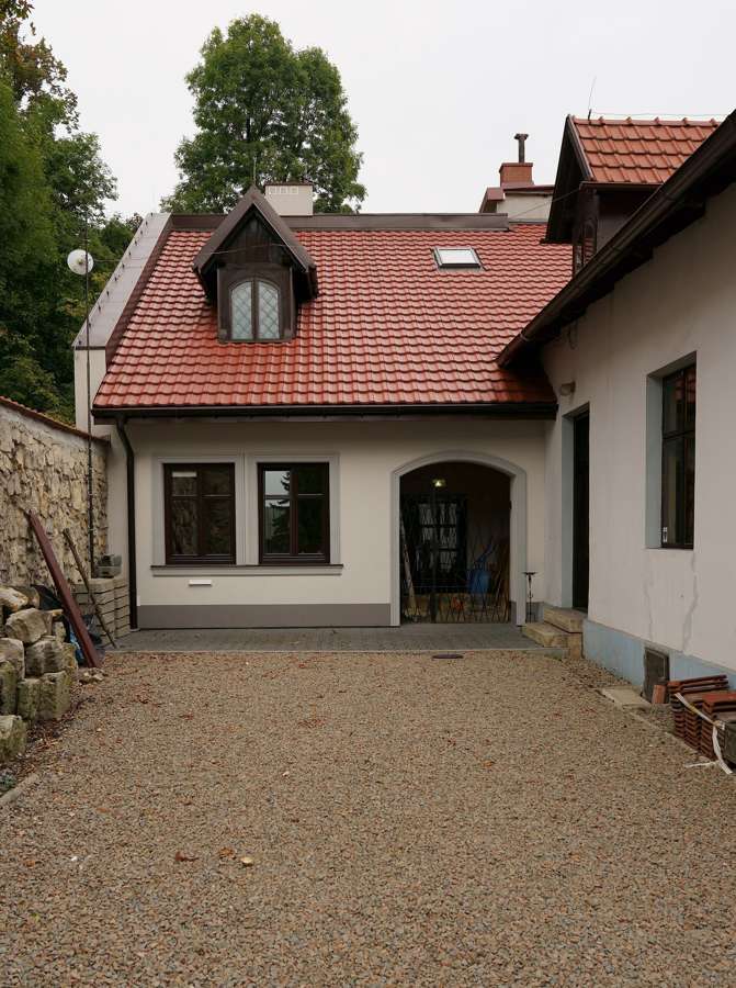 The courtyard of the museum at Aleja Henryka in Chrzanów