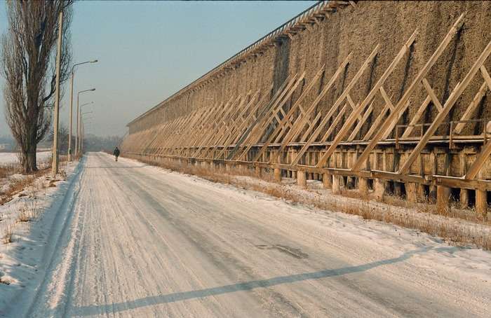 One of the Ciechocinek graduation towers in winter