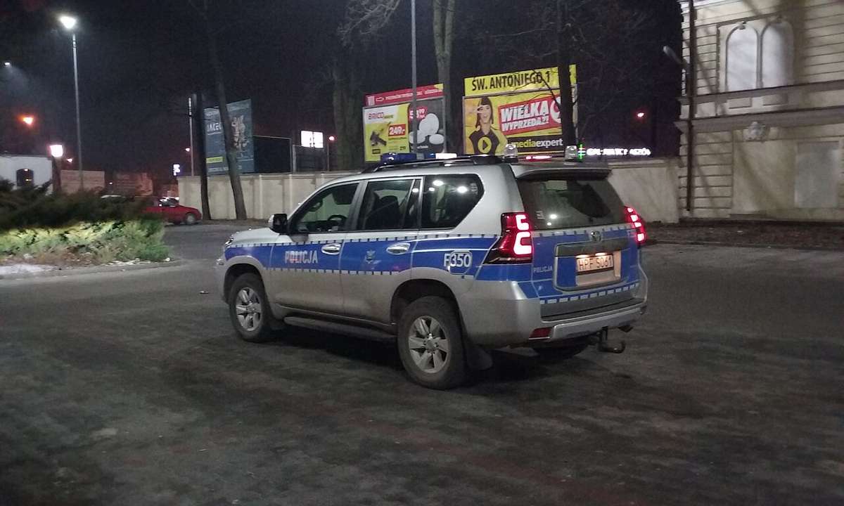 Police car in Tomaszów Mazowiecki, Poland
