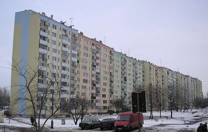 A renovated Warsaw apartment block - building charges fund exactly this kind of work through the repair fund