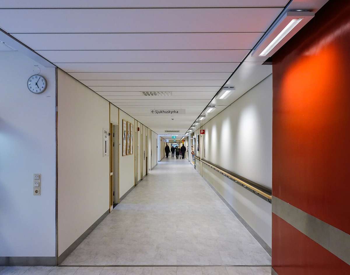A hospital corridor