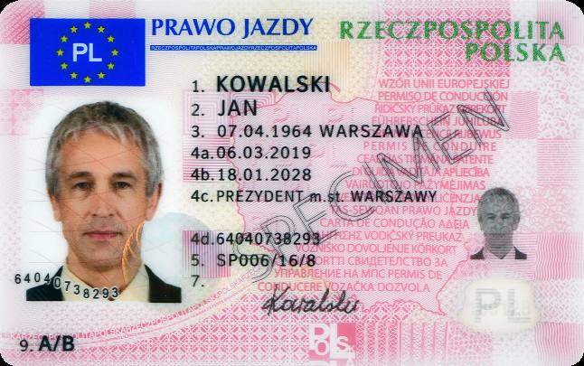 Polish driving licence, 2013 model