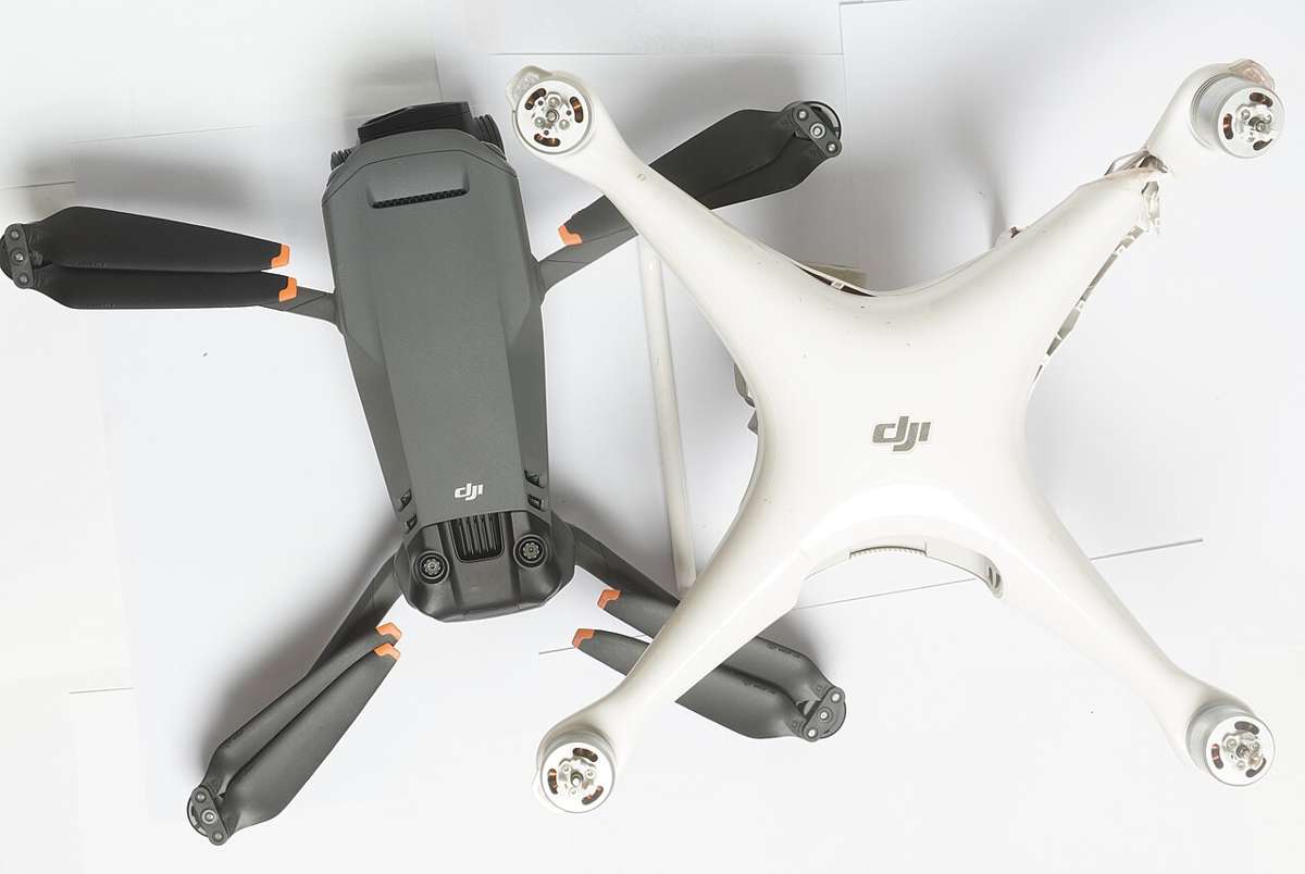 Two DJI drones