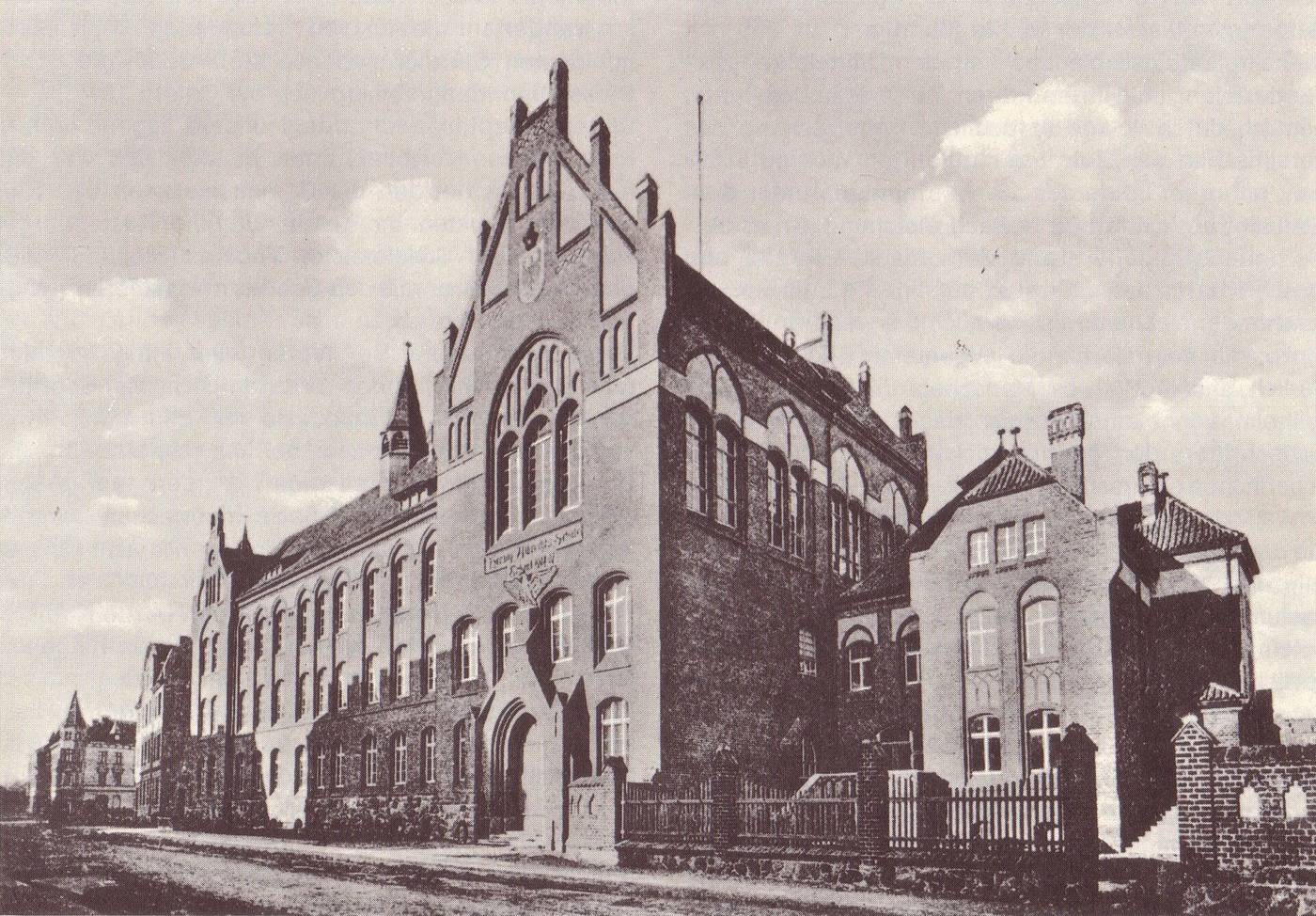 Historic school building in Kętrzyn, Poland