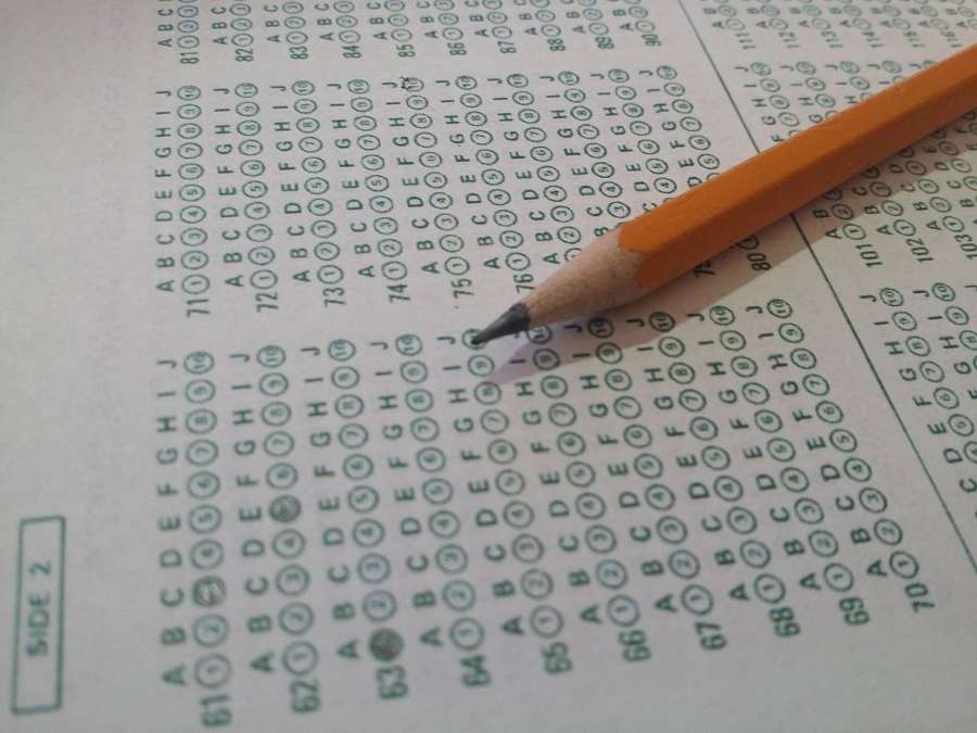 Pencil on an answer sheet