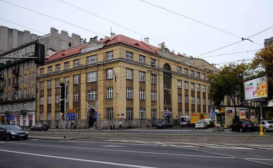 A pre-war hospital building on Dzialdowska street in Warsaw