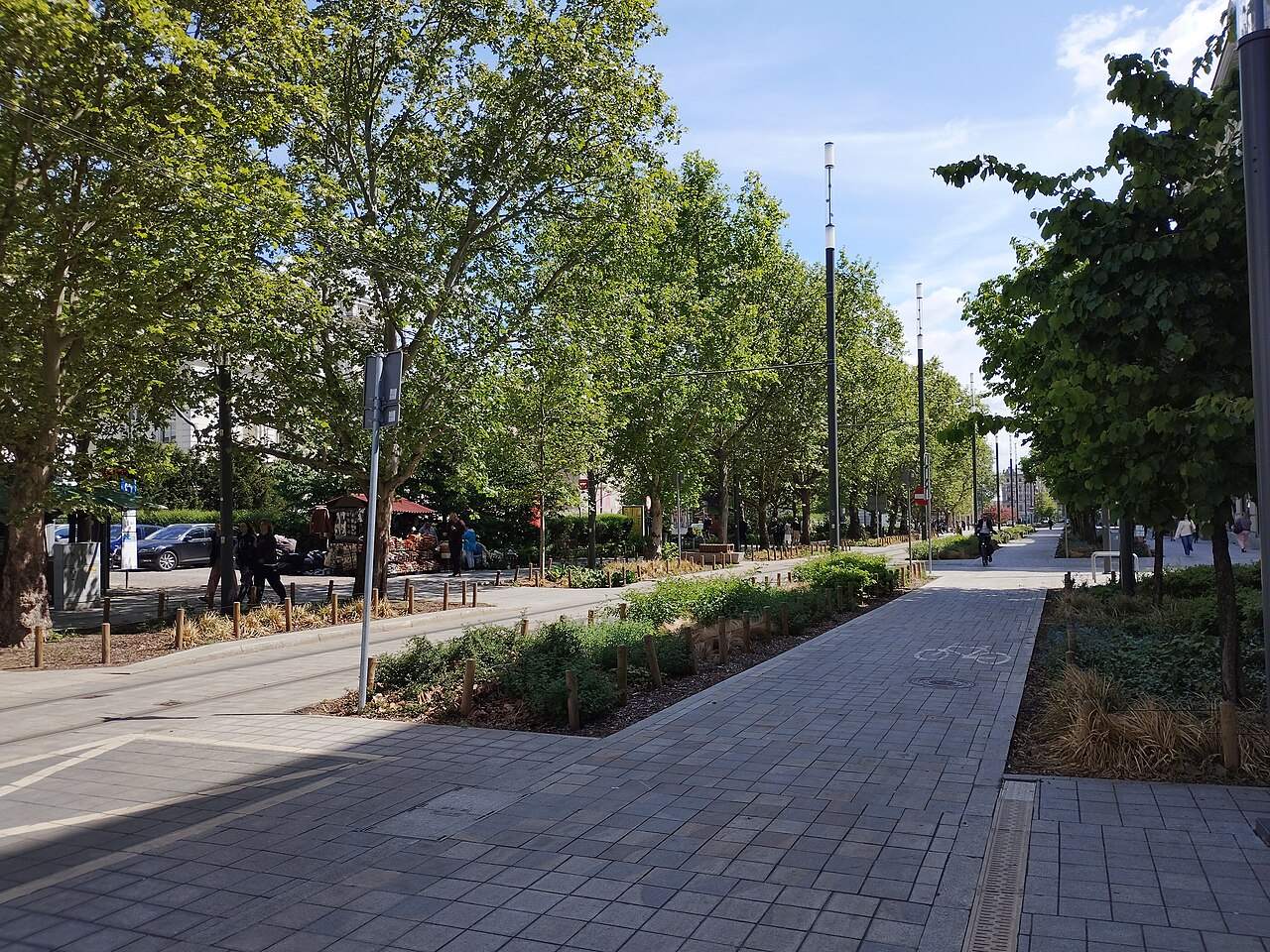 Bicycle path in Poznań