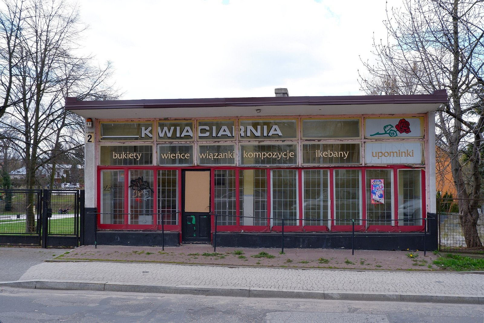 Florist shopfront in Skierniewice in April 2022