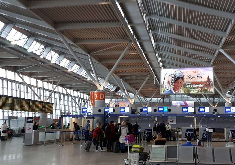 Warsaw Chopin Airport check-in hall