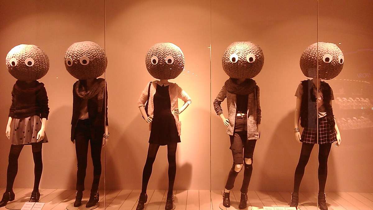 A shop window in Poznań, illustrative