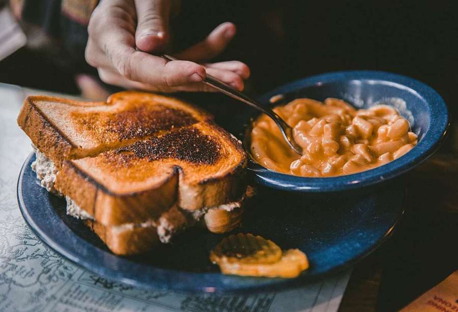 A lunch bowl on a table