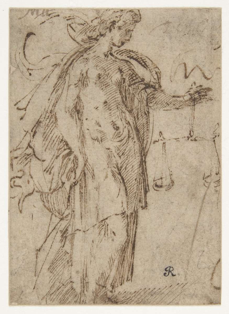 Justice holding scales