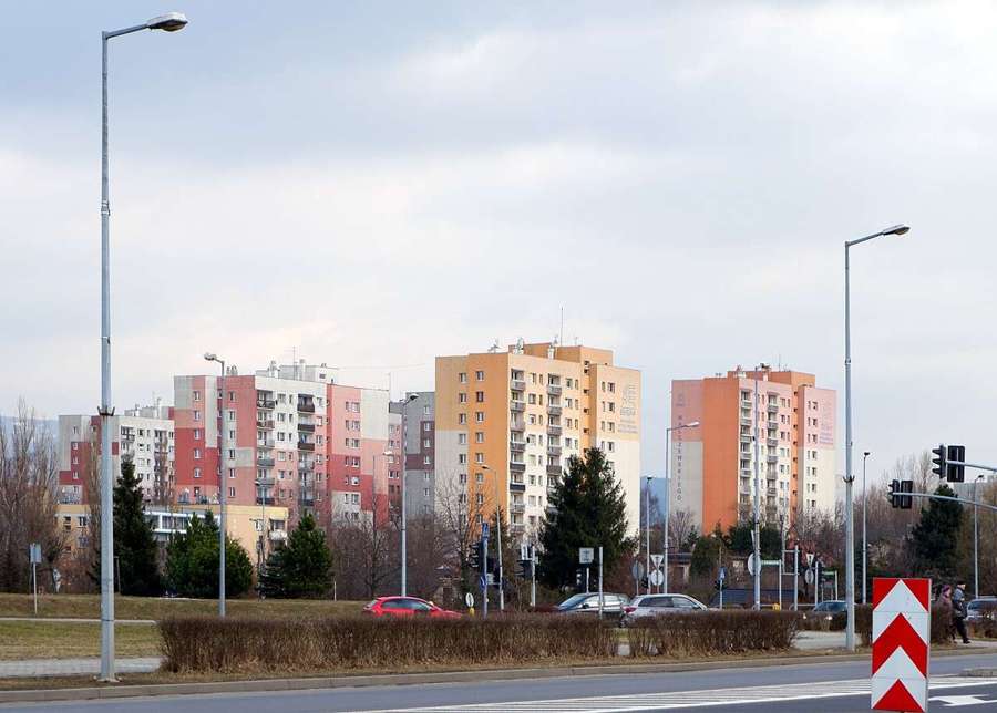 Apartment blocks on a housing estate in Bielsko-Biała