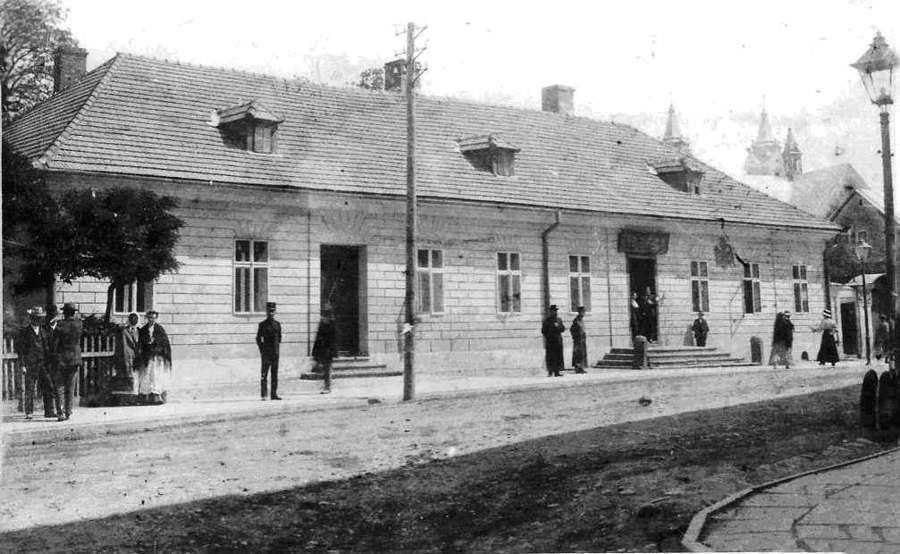 Historic pharmacy on Kościuszki Street in Sanok, Poland
