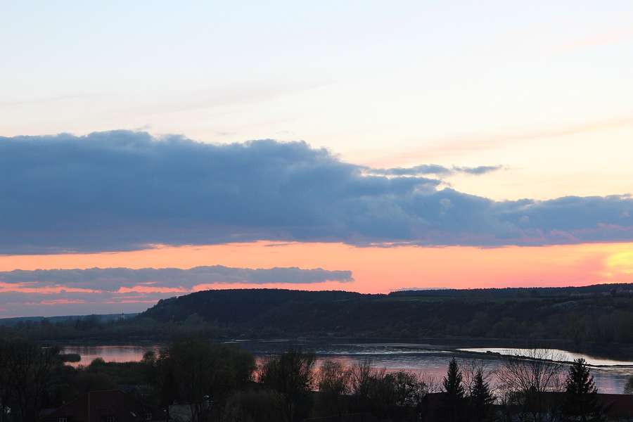 Sunset over the Vistula at Kazimierz Dolny - the view from Three Crosses Hill