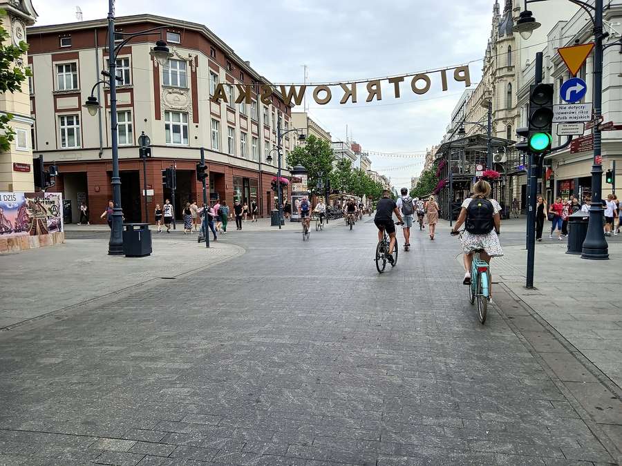 Piotrkowska Street in Łódź, the city's main promenade