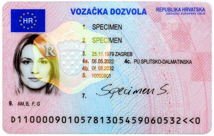 Driving licence card