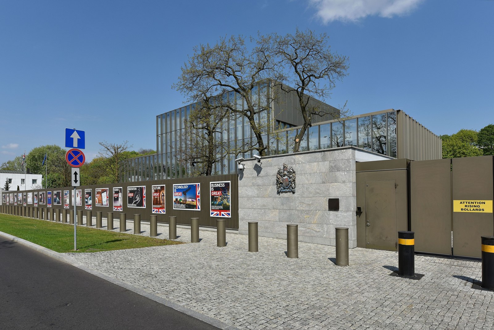 Illustrative exterior of the British Embassy in Warsaw, photographed in 2016