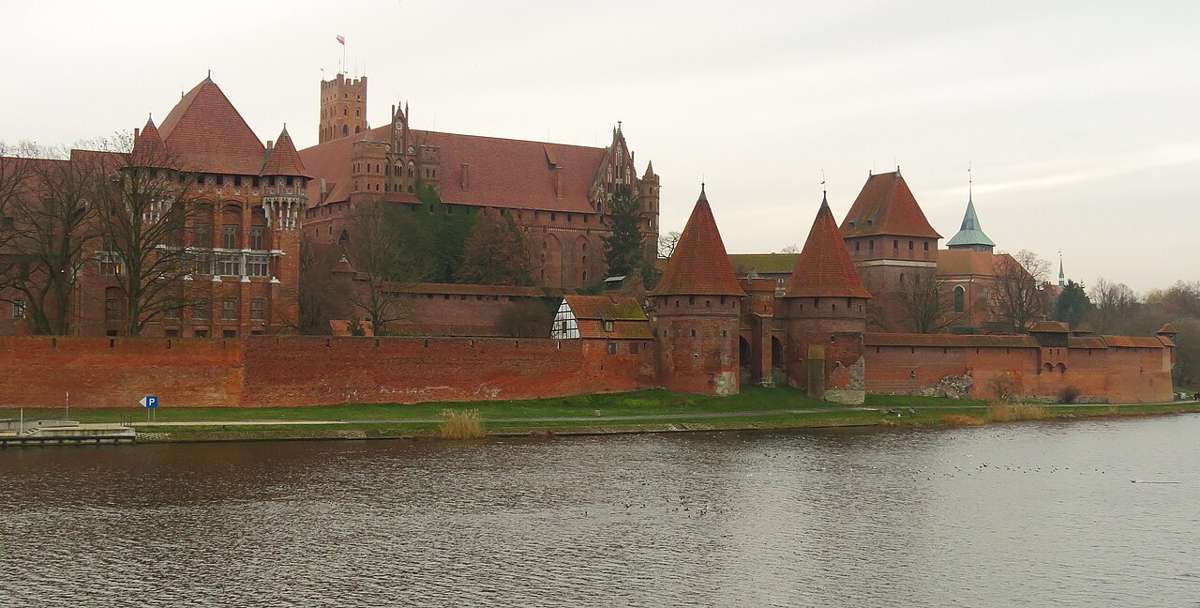 Malbork Castle on the Nogat river