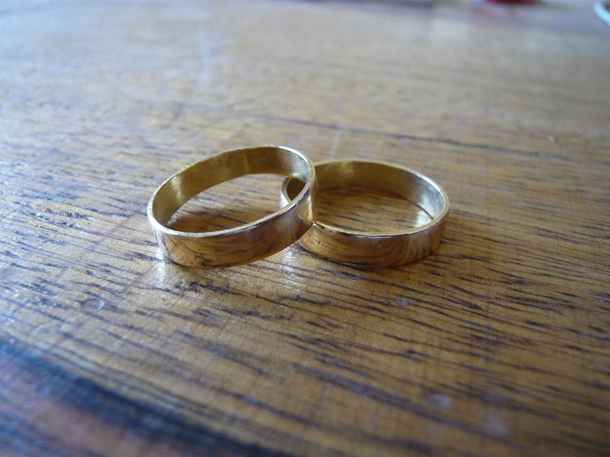 Two golden wedding rings
