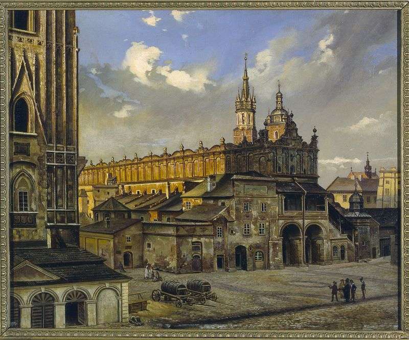 Painting of the Sukiennice Cloth Hall in Kraków