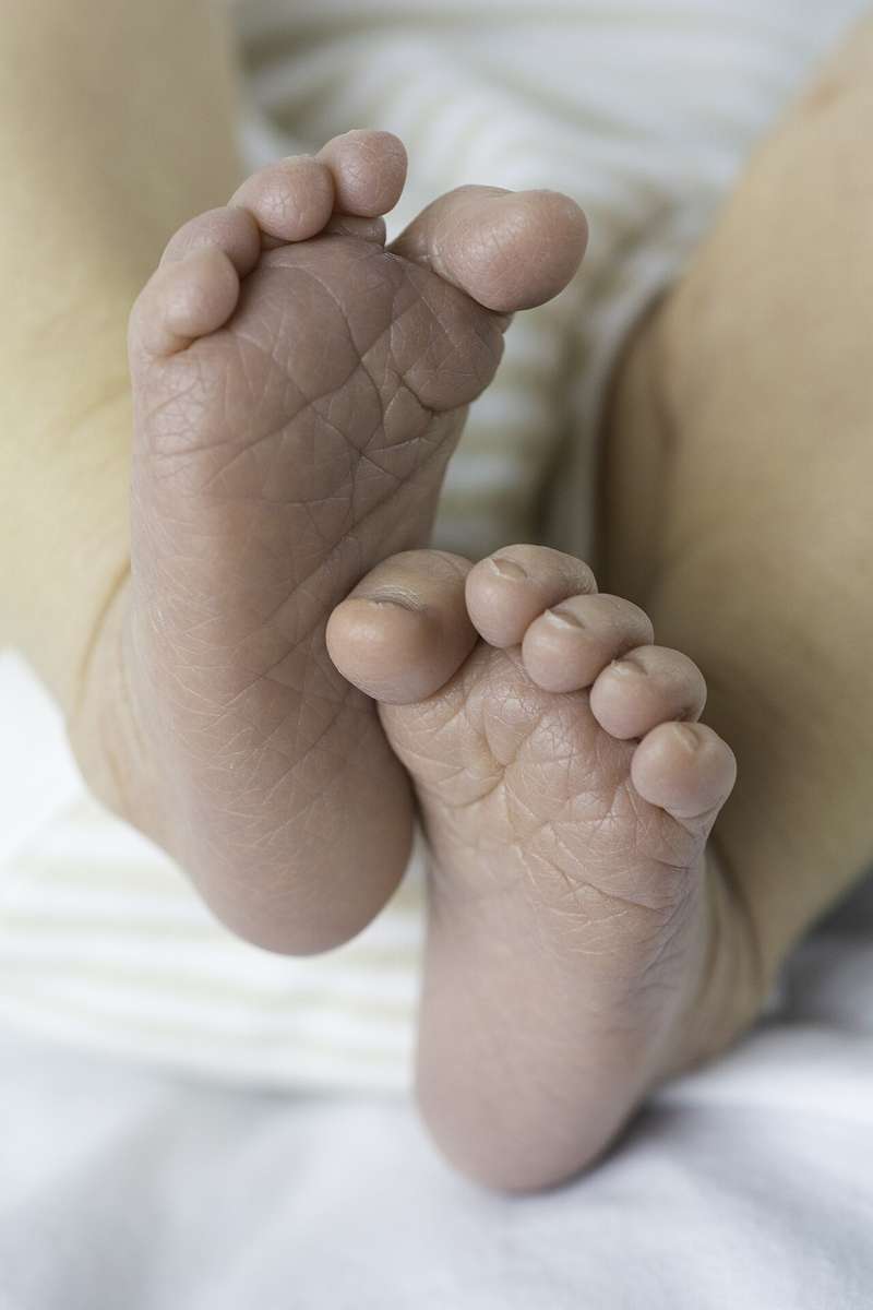 Newborn baby feet