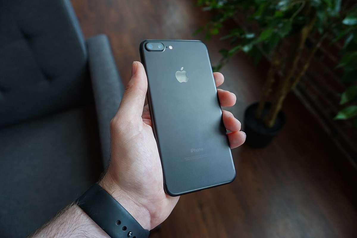 Smartphone held in a hand