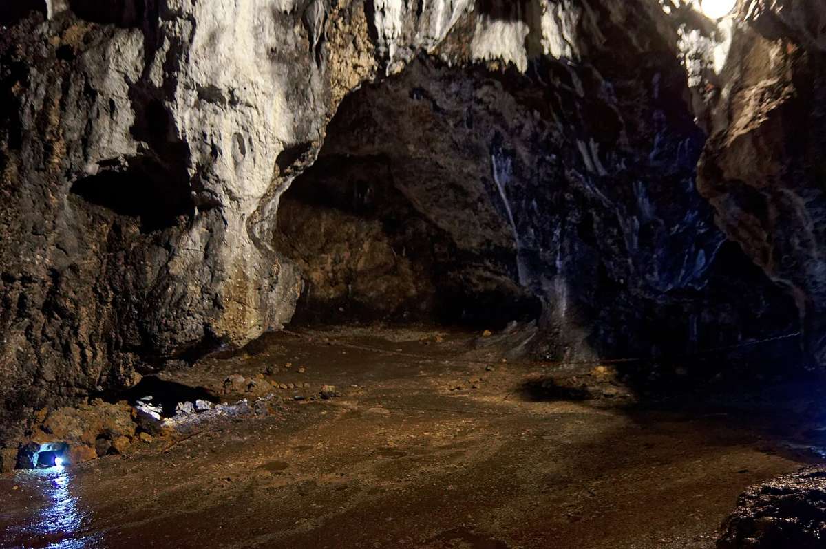 Interior of the Łokietek Cave in Ojców National Park