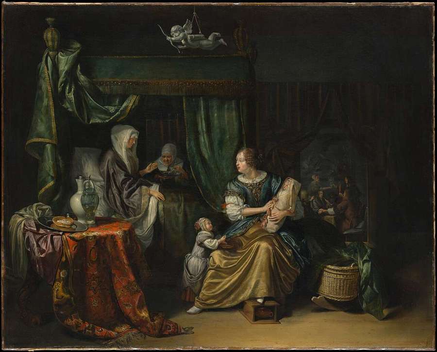 The Newborn Baby, artwork from the Metropolitan Museum of Art