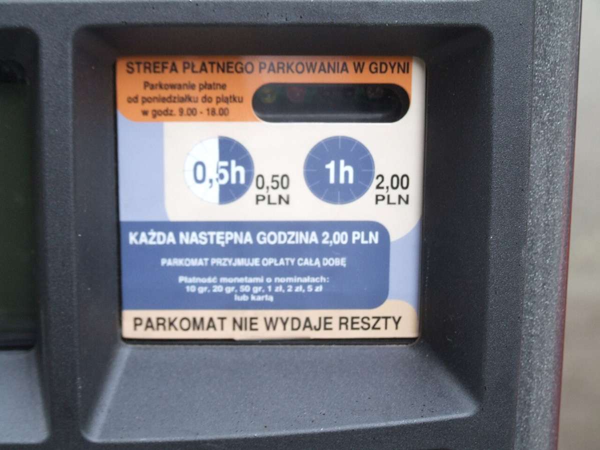 Parking meter in Gdynia, illustrative
