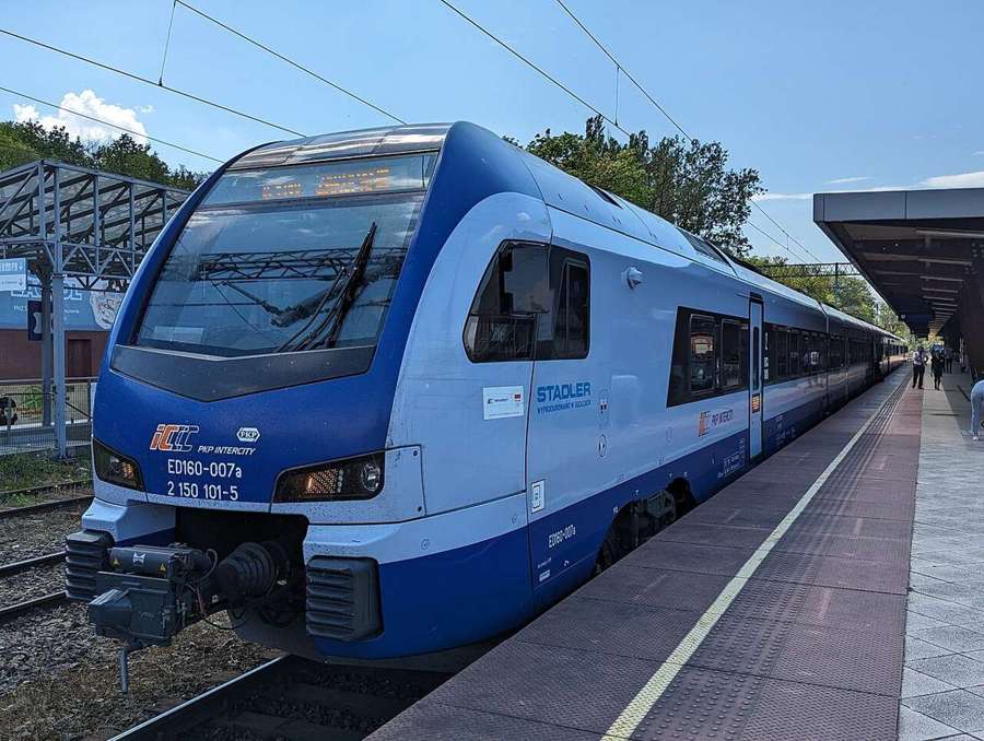 PKP Intercity ED160 train at Toruń Główny
