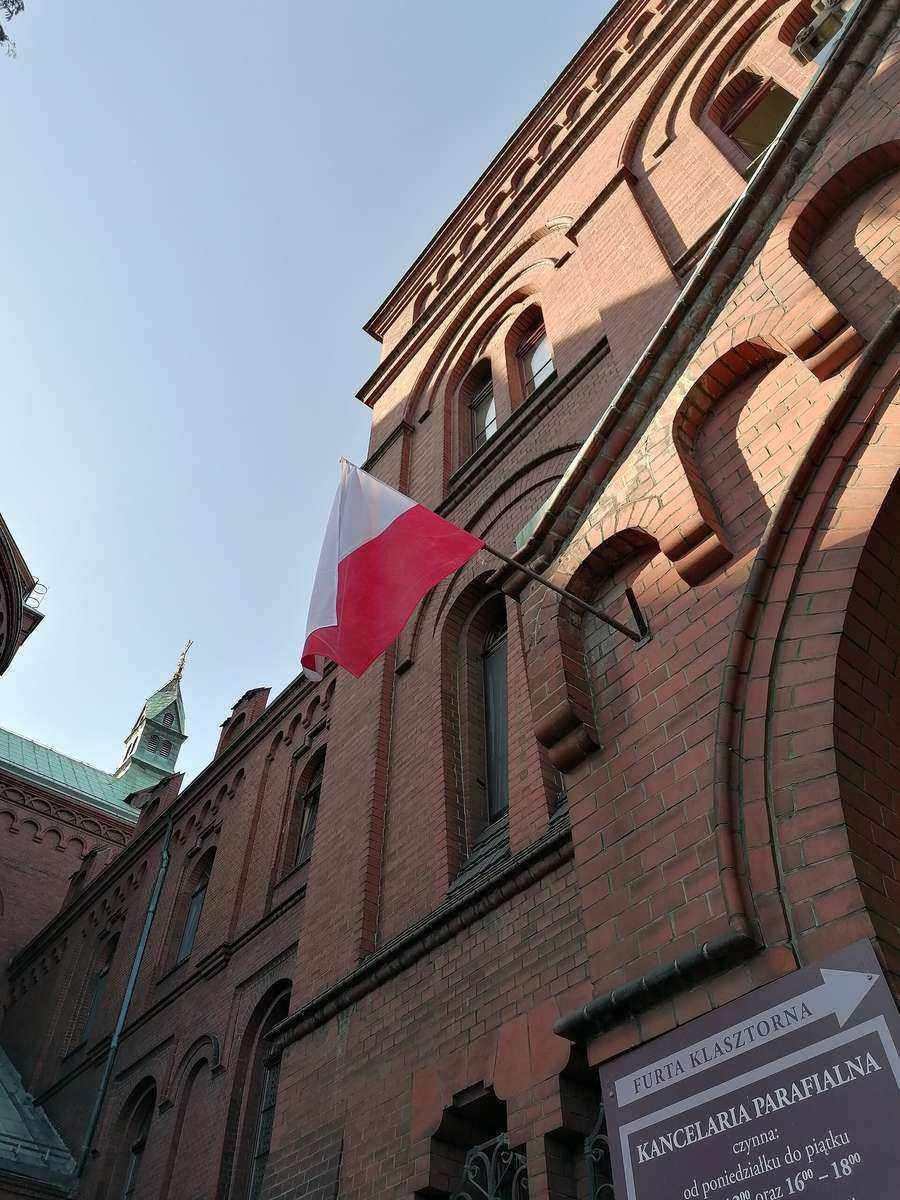 A Polish flag in Katowice