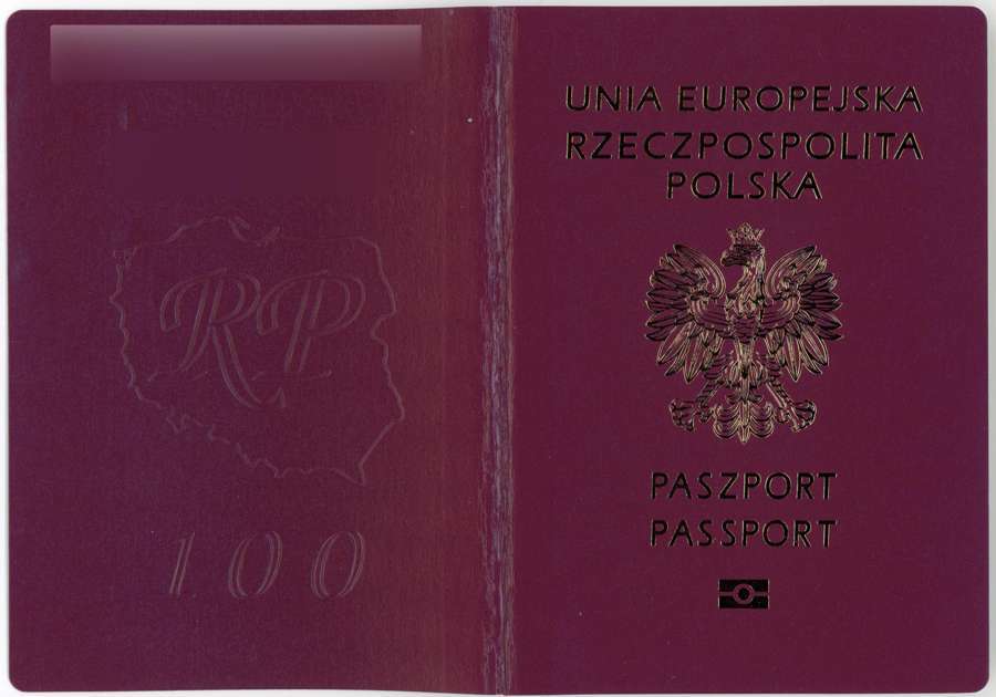 Polish biometric passport cover - citizenship by descent is confirmed with a voivode decision